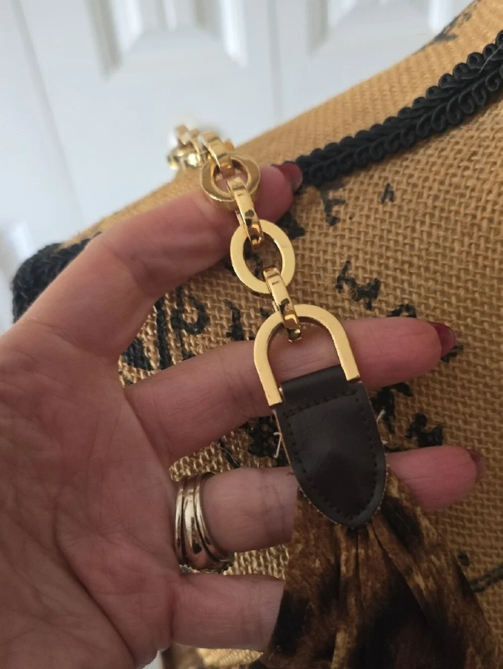 Michael Kors Leopard-Print BLOUSE TOP with Gold Accents